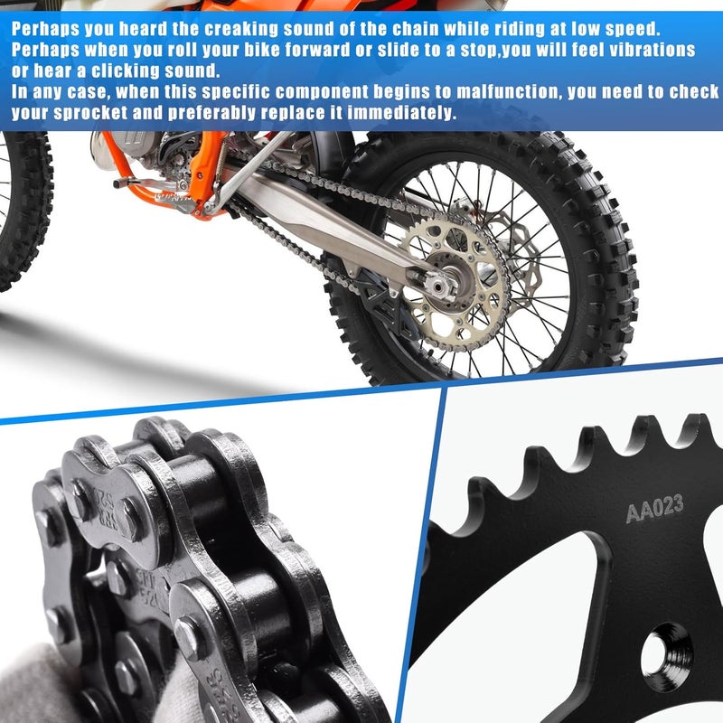 YIPEDISC Chain and Sprocket Kit Front 14T Rear 51T 520 Chain 118Links Carburizing Steel Fit for KT/M 250 SX-F Racing 2015-2025 350 SX-F 2020-2024 for Husqvarna 250 FC 2017-2023 - Image 4